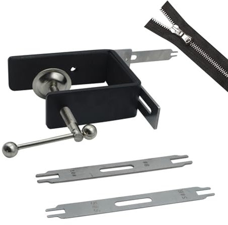 Jenshhch Zipper Einfädler, Metall Endlos Reißverschluss Einfädelhilfe Double Head Zipper Werkzeug
