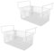 Gefrierschrank-Organizer-Körbe, 2 Stück, Truhe, Gefrierkorb, Behälter, Große Kapazität, Metalldraht-Gefrierkorb mit Griff für Tiefkühltruhen (L56,5 cm x B25,2 cm x H24 cm (7 cm
