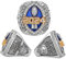 2024 Fantasy Football Championship Ring mit Holzkisten Rugby FFL League Champion Ringe Souvenir Geschenke für Fan -Freunden Büro Schränke Ornamente,14#