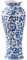MAGICLULU Vase À Fleurs en Céramique Vintage Chinois Bleu Porcelaine Bourgeon Vase Décoratif Support D'arrangement De Fleurs pour Le Bureau À Domicile Taille S