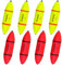 THKFISH Eva Angelposen Set, 8PCS Leuchtposen, Schwimmer Angeln, Slip Posen für Salzwasser und Süßwasser, Waggler Posen in Gelb & Rot, Hechtpose, Forellen Posen, Angelzubehör Posen, 90/117/137 cm