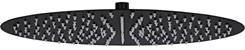 Hardware-Artikel-Rain Duschkopf Edelstahl 40 cm rund schwarz