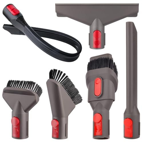 Professional Vacuum Attachment Kit for Dyson GEN5 G5 V15 V12 V11 V10 V8 V7 Detect Cyclone Torque Drive Absolute Animal Trigger Cordless Vacuum Accessories Flexible Crevice Tool Replacement Brush