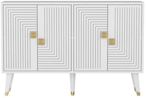 asir group i̇hracat anoni̇m şi̇rketi̇ Buffet Design Karat L120cm Blanc et Or