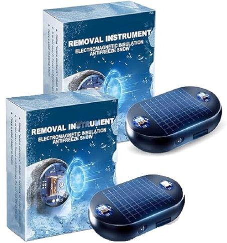 Electromagnetic Snow Removal for Cars, Elektromagnetische molekulare Interferenz Frostschutzmittel Schnee Entfernung Instrument, Tragbare kinetische molekulare Heizung, Auto Enteiser (2PCS)