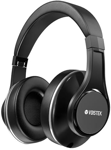 Voistek Bluetooth Wireless Headset mit Deep Bass, Bluetooth Kopfhörer mit Noise Cancelling, Hi-Fi Stereo Klang & 40h Spielzeit – Perfekt für PC, Laptop, Handy, Reisen, Zuhause, Büro