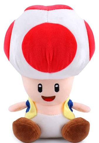 Forninc Champiñón Peluche, Muñecos Mari, Champiñón Peluche Juguete, Peluches Mari, Juguetes de Peluche para Niños, Regalos para Niños, 26cm, 1 Pcs, Juguetes de Peluche para Fiestas Temáticas