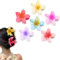 Lot de 6 Pinces à Cheveux en Forme de Fleur pour Femme, Antidérapantes pour Femmes, Pince Cheveux Fleur Hawaienne pour Femmes, Cadeaux pour Femmes, Adolescentes et Filles(6cm)