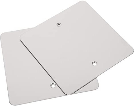 Lurrose 2 Stück Abdeckung aus Edelstahl steckdosen abdeckung steckdosenabdeckung Plattenabdeckung decke Wandpaneele Zugriffsfeld Blindauslassabdeckung Wandplatte Rostfreier Stahl Silver