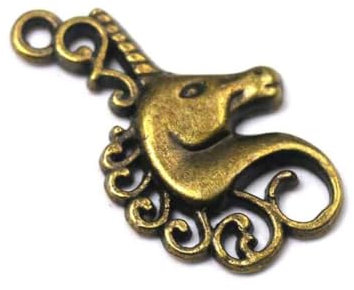 HOMSFOU 50Stücke Zinklegierung Einhorn Anhänger Charms Für Schmuckherstellung Bronze Modeanhänger Für Armbänder Ohrringe Und DIY Projekte Für Bastler