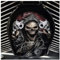Housse de klaxon de moto en aluminium chromé avec motif fondu au noir, décoration d'Halloween, cloche gothique (B)