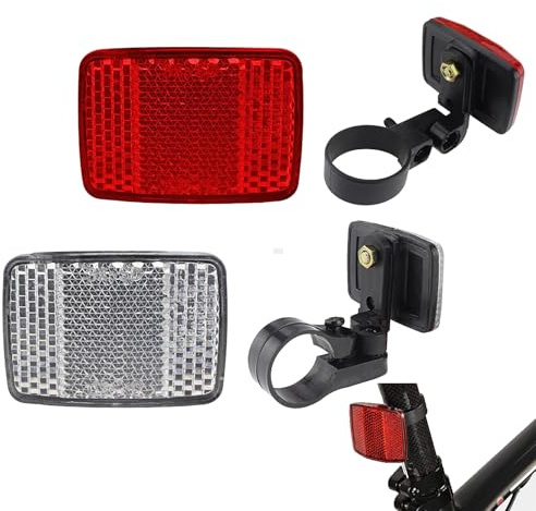 Hongoen 2 PCS Fahrrad Reflektoren Vorne und Hinten,Speichenreflektoren Fahrrad,1stk Reflektoren Vorne+1stk Hinten,Fahrrad Reflektor hinten,Fahrrad Reflektoren Set,für Mountainbike Motorrad E-Bike