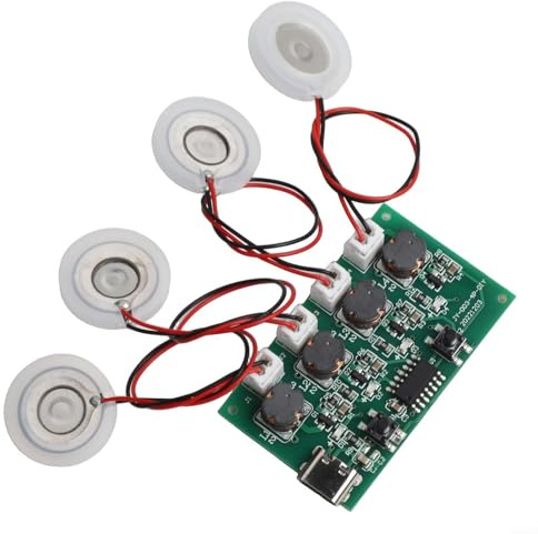 Yuanpgky 5V DIY Luftbefeuchter Kit mit Mist Maker Modul, 108kHz Zerstäubungsfrequenz, 300mA Strom, für benutzerdefinierte Befeuchtungsprojekte, Grün (C)