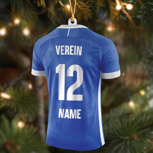 Bochum XXL Weihnachtsbaumschmuck - Bochum Fanartikel personalisierte Weihnachtskugeln, Bochumer Fan Christbaumschmuck, Weihnachtsdeko Blau Weiss - Bochumer Geschenk