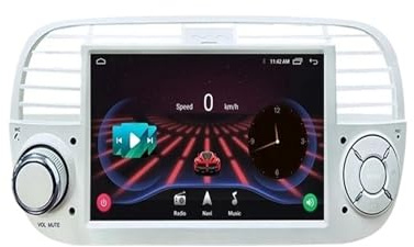 Navigation System Android Auto Car Radio GPS Screen for Fiat 500 2007-2015 Multimedia Video Player(S-DF05-4G-64G-C)