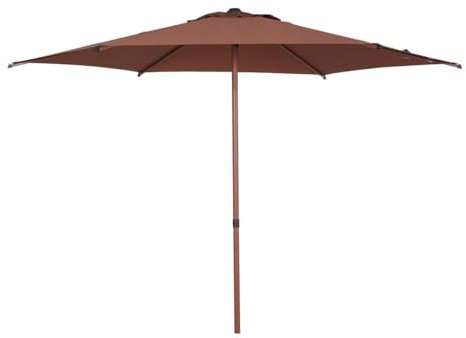 HESPERIDE - Sombrilla reclinable Redonda Recta SOYA 2,7 m Caoba