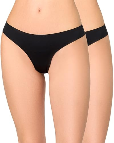 Nur Die String 2er-Pack Invisible – Nahtlose Strings aus ultraleichter Mikrofaser Unsichtbar & Seamless Tanga Damen