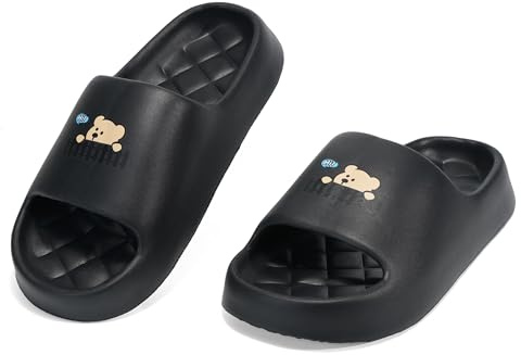 CLEIKS Ciabatte Donna Estive Suola Spessa Antiscivolo in EVA, Pantofole Morbide da Casa Bagno Doccia Mare con Simpatica Stampa Orsetto WES260108IT