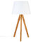 Atmosphera - Lampe trépied Bahi - bambou et blanc H56 cm