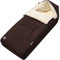 MONZANA® Fußsack für Kinderwagen Baby Winter mit Reflektoren Reißverschluss Waschbar Buggy Babyschale Kuschelig Thermo-Fleece Braun