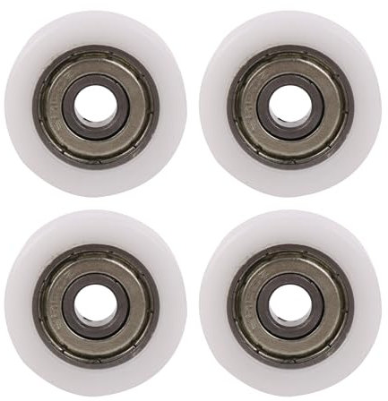 CNBTR 6x26x8mm flacher kunststoffbeschichteter abgedichteter Lagerstahl 626ZZ Führungsrolle Schiene Kugellager Rad 4er Pack