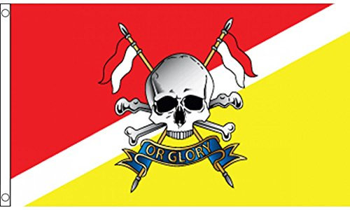 AZ FLAG - Drapeau Royal Lancers de la British Army - 150x90 cm - Drapeau Queen Elizabeths' Own Anglais 100% Polyester Avec Oeillets Métalliques Intégrés - Pavillon 110 g