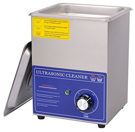 CGOLDENWALL Commercial Ultrasonic Cleaner Jewelry and Eyeglass Cleaner Cleaning Machine with Timer 60W 2L Large Capacity Stainless Steel (220V)