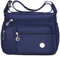 Karresly Damen Schultertasche Reisetasche Messenger Cross Body Nylon Taschen mit vielen Taschen, Blau (blau), Large