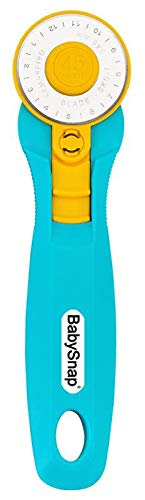 BabySnap Rollschneider 45mm Rundklinge für Näharbeiten und Bastelarbeiten (Hellblau)