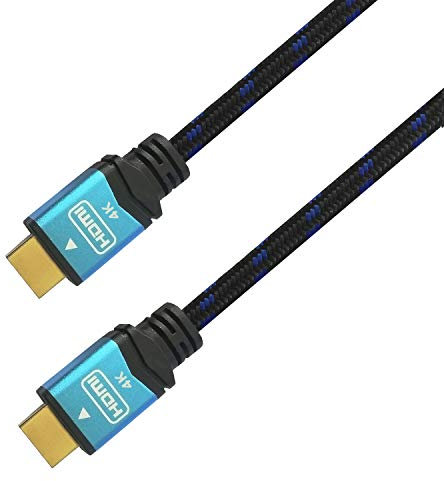 Câble HDMI Aisens A120-0355 0,5 m 4K Ultra HD Noir/Bleu