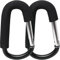 iGadgitz Home U7096 Groß Haken Kinderwagen Karabiner Kinderwagen Buggy Clips -Schwarz -2stk