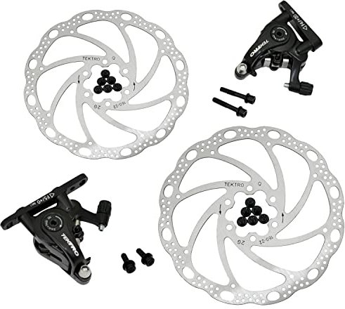 TEKTRO MD-C550 Road Flat Mount Mechancial Disc Brake Set 160mm Rotors, Front and Rear, MH1849