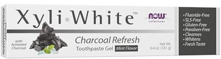 Now Foods Xyliwhite Charcoal Refresh Toothpaste Gel 181g