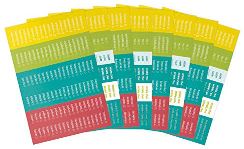 8 x Häfft® Lehrer-Planer Sticker für A5+ und A4+, Aufkleber für Lehrerkalender - nachhaltiges Papier & klimafreundlicher Druck