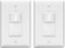 LIDER Motion Sensor Switch with Wall Plate, PIR Sensor Light Switch, Occupancy & Vacancy Modes, No Neutral Wire Required, 120V, 60Hz, 150W LED/CFL, Single Pole, LPS-1P-WWP2P, White, 2 Pack