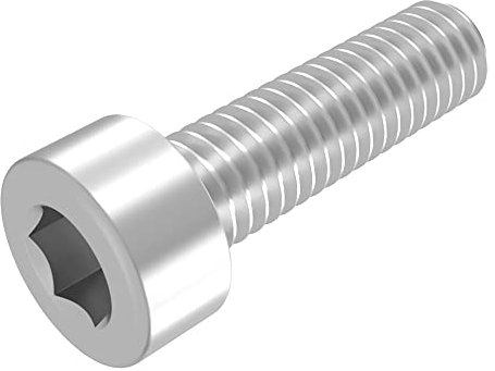 SECCARO Vis cylindriques M6 x 22 mm inox V2A VA A2, DIN 912 / ISO 4762, six pans creux, filetage complet, 20 pièces