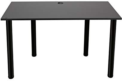MÖBELSYSTEM Gaming Schreibtisch mit Kabeldurchführung, Computertisch, PC-Schreibtisch, Zockertisch, Gaming Desk, Gamertisch - grau