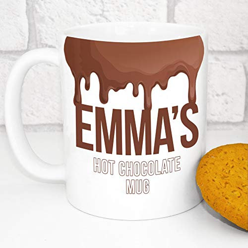 Personalised Hot Chocolate Mug - Add Your Name - Custom Mug