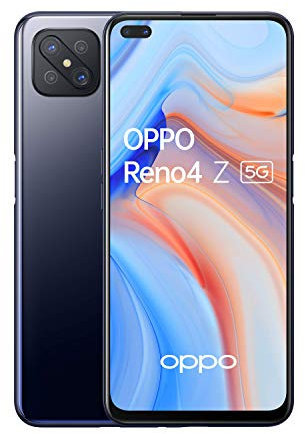 OPPO Reno 4 Z - Smartphone 5G Débloqué - Téléphone 5G 128 Go - 8 Go de RAM - Écran 120 Hz - Batterie 4000 mAh - Quadruple Capteur Photo 48 MP - USB-C - Android 10 - Noir Encre