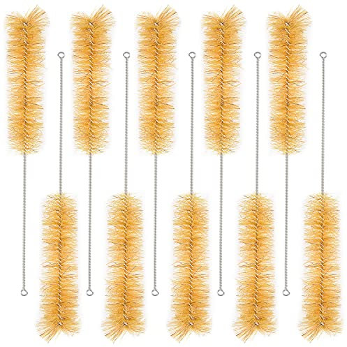 stonylab 10-Paquet Brosses Tube, Poil Brosses de Nettoyage Brosses Tube à Essai Lavage de Bouteille Tube Brushes avec Extrémité Capitonnée Radiale pour Laboratoire, Size M