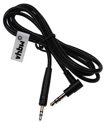 vhbw Audio AUX Kabel kompatibel mit AKG K840, K840KL, K845, K845BT, N90, N90Q, Y40 Kopfhörer - Audiokabel 3,5 mm Klinkenstecker, 100 cm, Schwarz