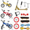 Morofme 18-teiliges Mini-Fingerspielzeug-Set, Finger-Skateboards, Fingerfahrräder, Fahrrad, Fingerscooter, winziges Schaukelbrett, Fingerspitze, Ersatzräder, Werkzeuge