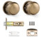 Probrico Passage Door Knobs, Internal Door Knobs, Antique Bronze Door Knob Set, Keyless, No Lock, 1 Pack