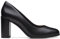 Clarks Women's Freva85 Court Pump, Black Leather, 8 UK