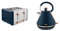 Tower T20051MNB Cavaletto 4-Slice Toaster with Defrost/Reheat & T10044MNB Cavaletto Pyramid Kettle with Fast Boil, Detachable Filter, 1.7 Litre, Midnight Blue and Rose Gold