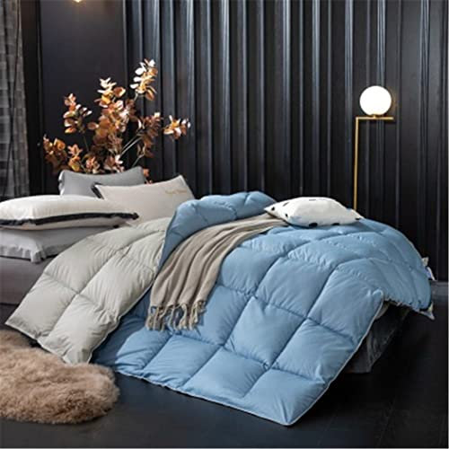 Haitpant Four Seasons 100% Gänsedaunen-Bettdecke, gefüllt für Einzelbett, Doppelbett, dicke Decke, einfarbig