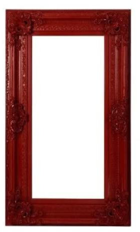 Rahmen 80 x 150 cm, Rot - Venedig Dekoration Haus Innenarchitektur