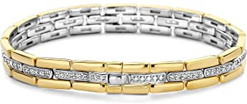 Ti Sento - Milano Damen-Armreif 925er Silber Zirkonia L Bicolor 32022741