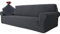 Ystyle Stretch Sofa überzug 4 Sitzer, Elastisch Sofabezug Mit Armlehnen, Jacquard Couch überzug rutschfest, Waschbar Sofa Cover Protector Für Hunde Haustiere, Grau