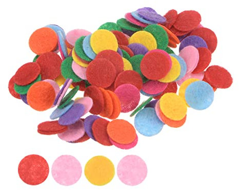 sourcing map 300 Stück Runde Bastelfilz 10mm, Filzkreise Handwerk Filz Pads Vliesstoff Filzkissen für Nähen, DIY Projekt, Bastelarbeiten, Handwerk, Decoration (Gemischte Farbe)